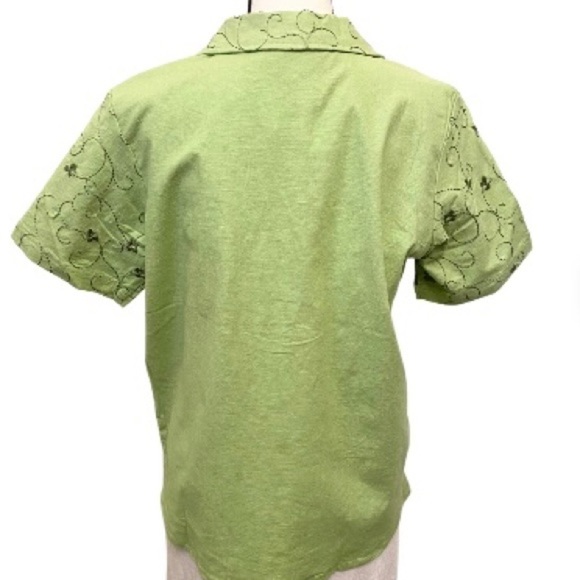 DENIM & CO New Linen Blend Short Top Blouse Shirt - Picture 3 of 6